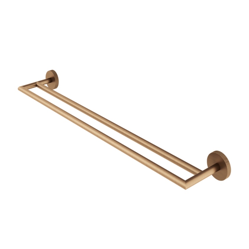 Product Cut out image of the Abacus Iso Pro Brushed Bronze Double Towel Rail